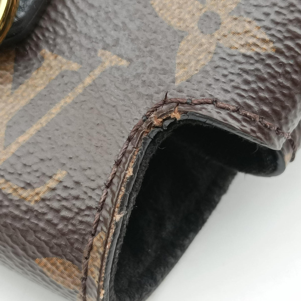 Pre-owned Louis Vuitton MARIGNAN brown×black Monogram Canvas×calf leather M44259 shoulderbag | stylenewstar