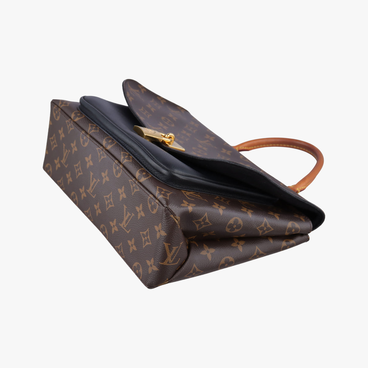 Pre-owned Louis Vuitton MARIGNAN brown×black Monogram Canvas×calf leather M44259 shoulderbag | stylenewstar