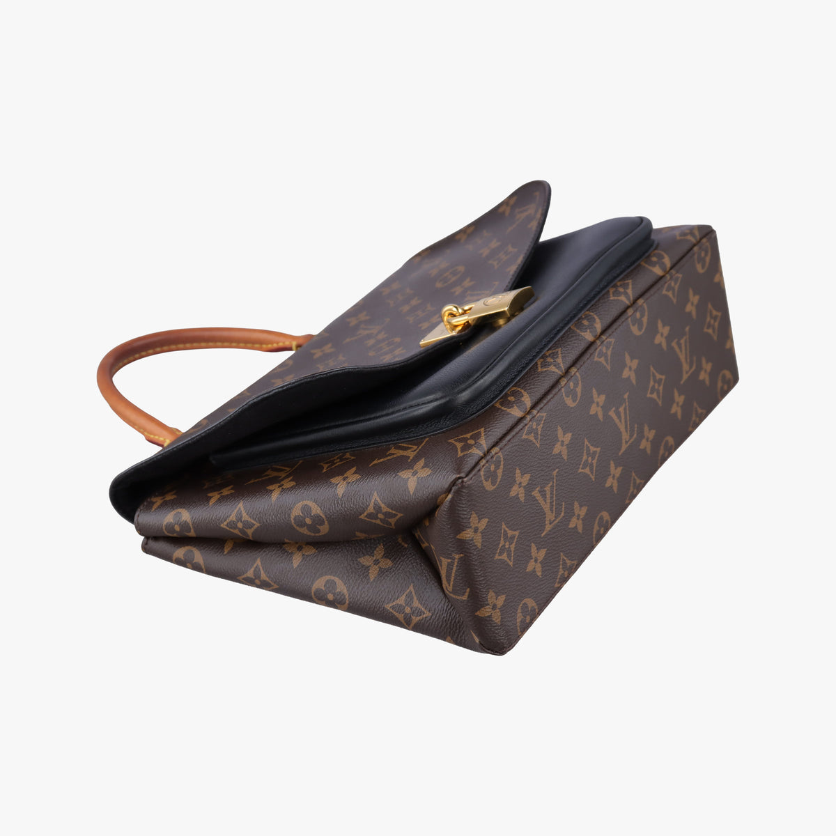 Pre-owned Louis Vuitton MARIGNAN brown×black Monogram Canvas×calf leather M44259 shoulderbag | stylenewstar