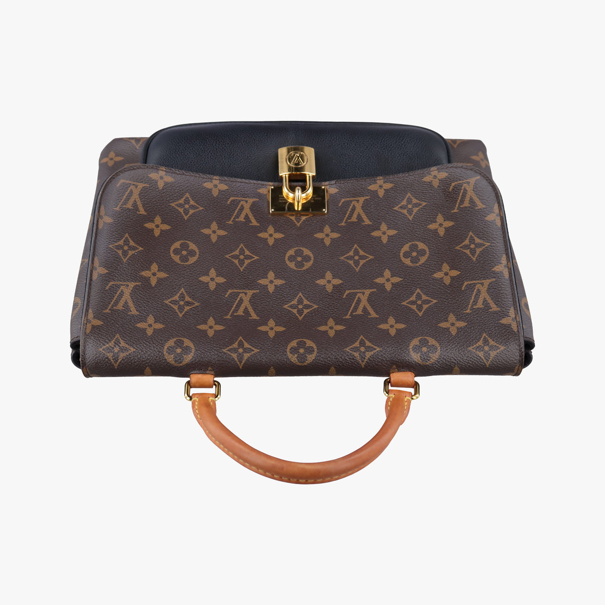Pre-owned Louis Vuitton MARIGNAN brown×black Monogram Canvas×calf leather M44259 shoulderbag | stylenewstar