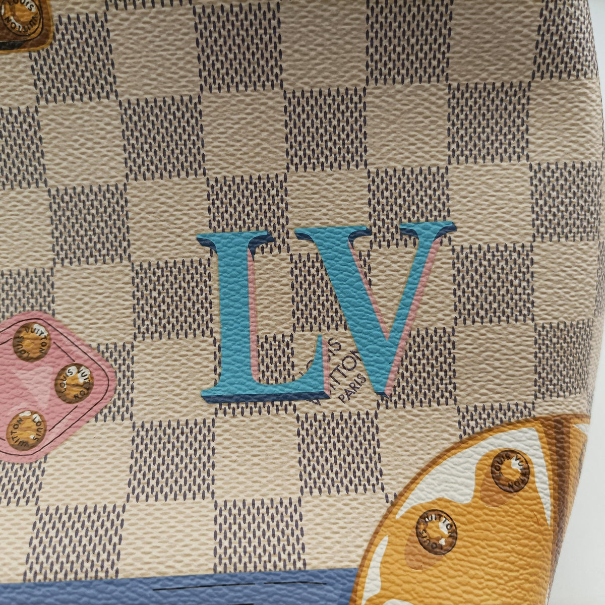 Pre-owned Louis Vuitton NeoNoe Summer Trunk Azur×multicolor Damier Canvas N41066 shoulderbag | stylenewstar