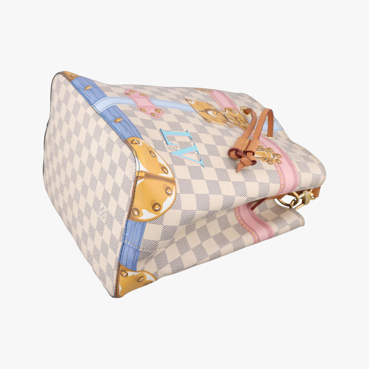 Pre-owned Louis Vuitton NeoNoe Summer Trunk Azur×multicolor Damier Canvas N41066 shoulderbag | stylenewstar