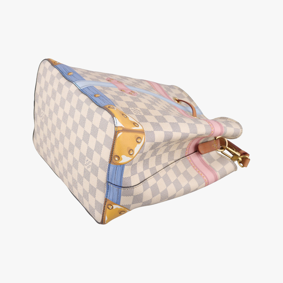 Pre-owned Louis Vuitton NeoNoe Summer Trunk Azur×multicolor Damier Canvas N41066 shoulderbag | stylenewstar