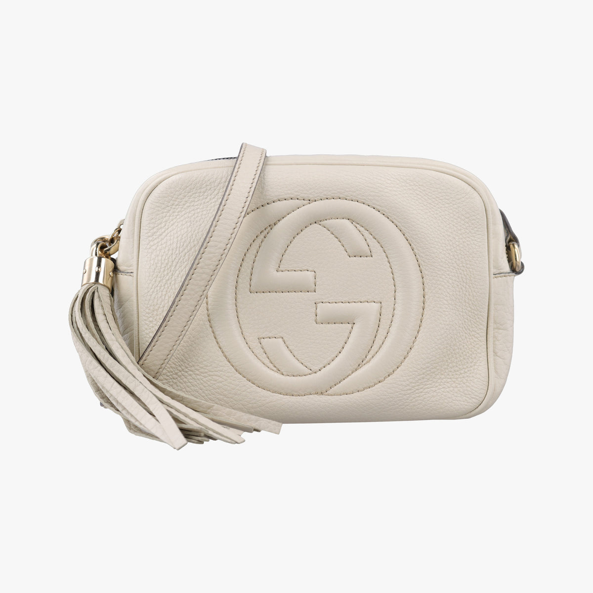 Pre-owned Gucci Soho White Leather 308364 shoulderbag | stylenewstar