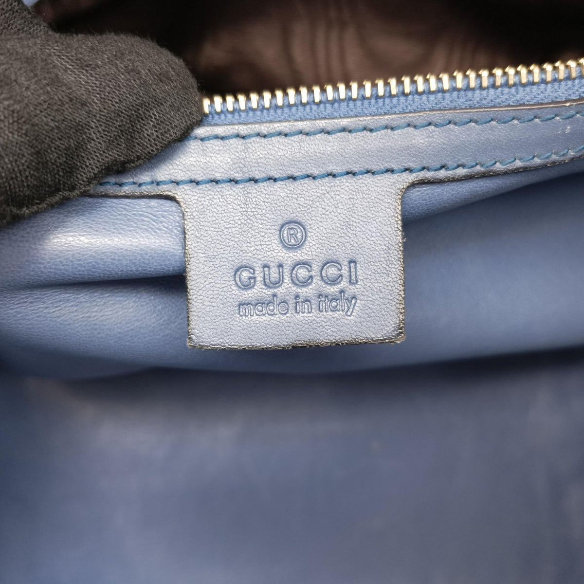 Pre-owned Gucci Craft Blue snakeskin 247209 shoulderbag | stylenewstar