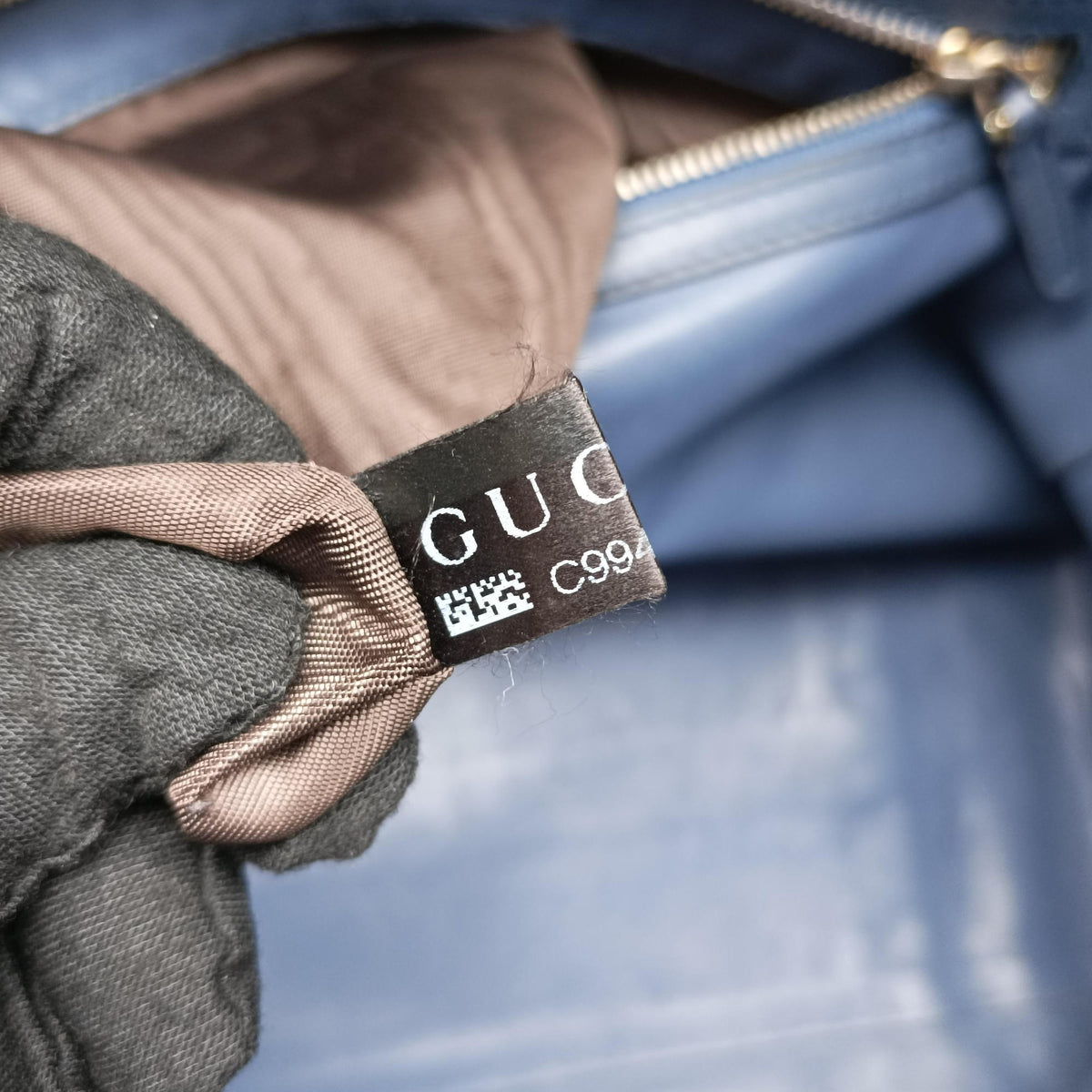 Pre-owned Gucci Craft Blue snakeskin 247209 shoulderbag | stylenewstar