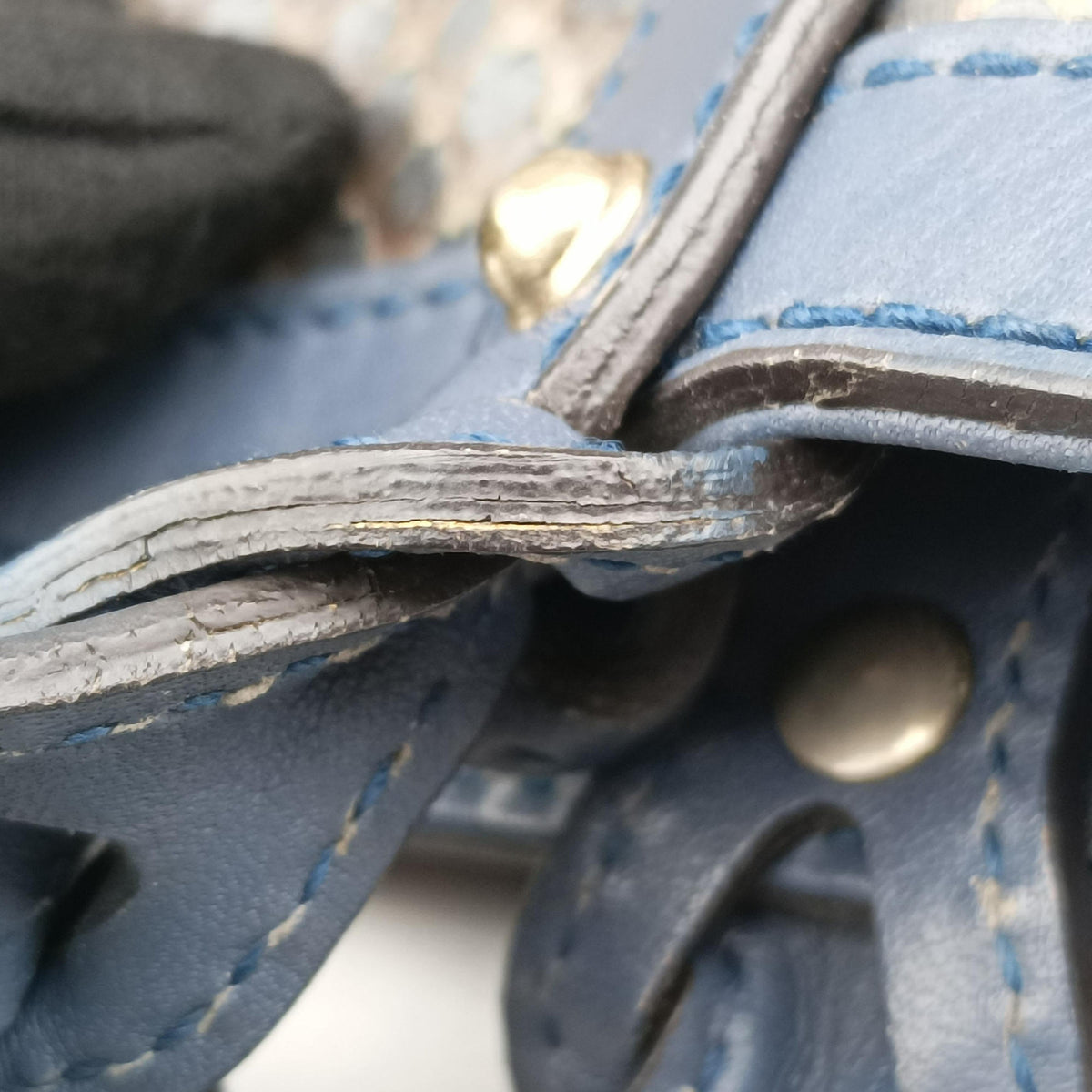 Pre-owned Gucci Craft Blue snakeskin 247209 shoulderbag | stylenewstar