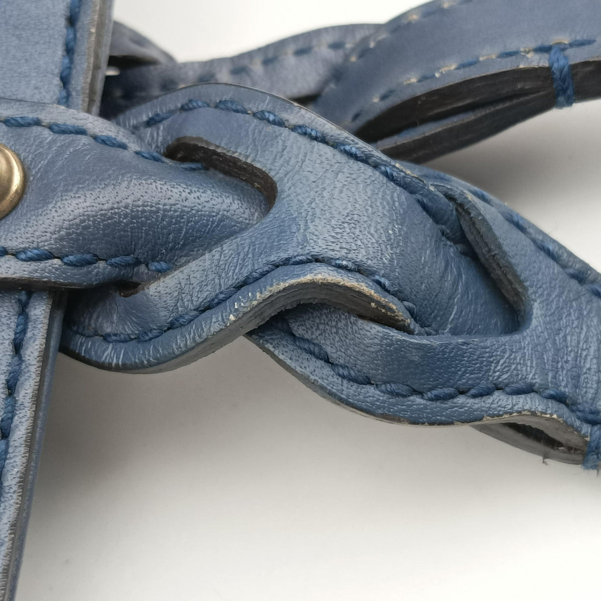Pre-owned Gucci Craft Blue snakeskin 247209 shoulderbag | stylenewstar