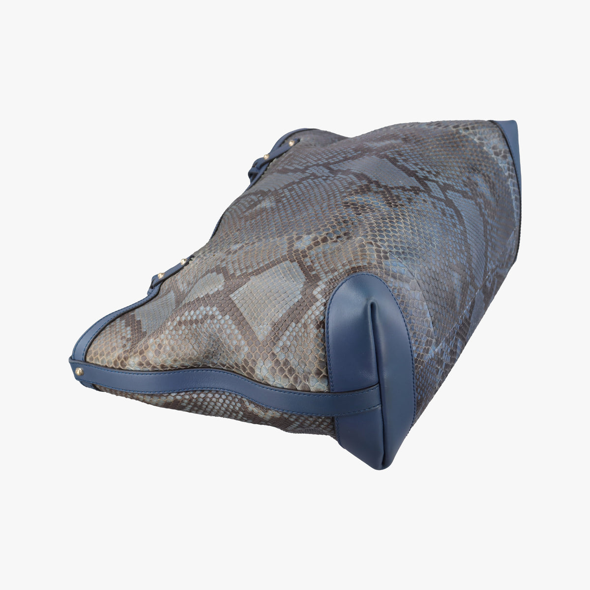 Pre-owned Gucci Craft Blue snakeskin 247209 shoulderbag | stylenewstar
