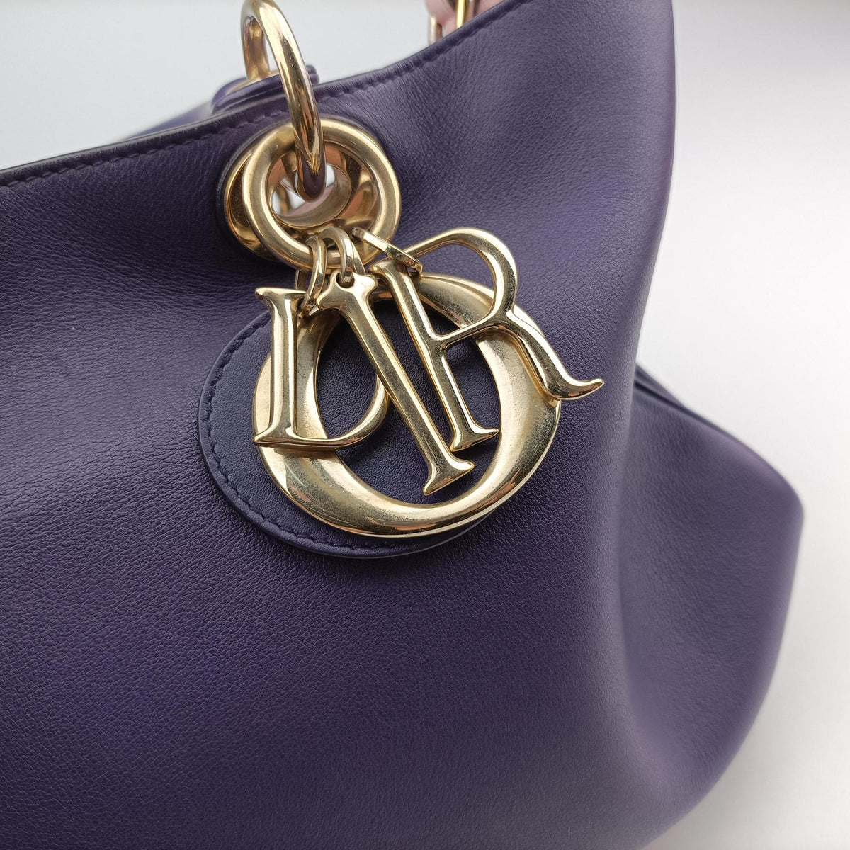 Secondhand Christian Dior Diorissimo Purple Leather  shoulderbag | stylenewstar