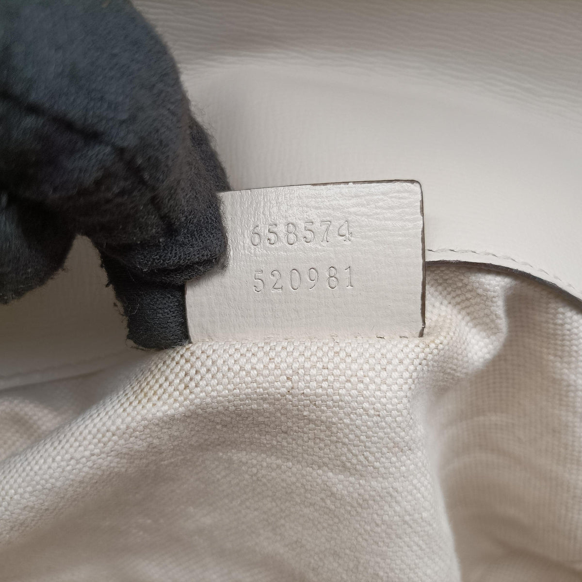 Secondhand Gucci Horsebit 1955 Beige x White PVC coated canvas×Leather 658574 shoulderbag | stylenewstar