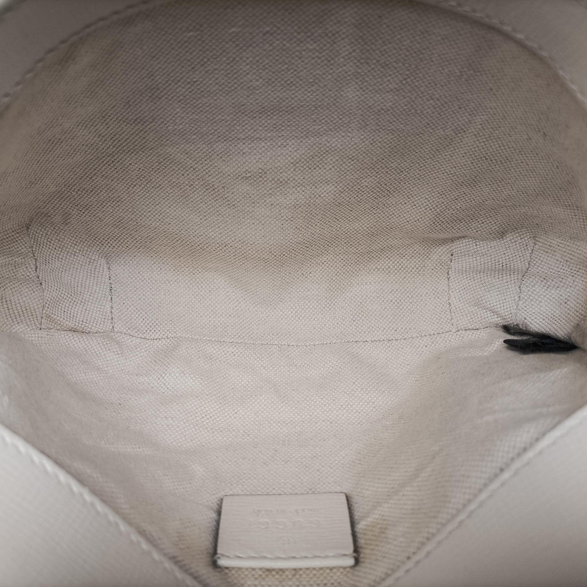 Secondhand Gucci Horsebit 1955 Beige x White PVC coated canvas×Leather 658574 shoulderbag | stylenewstar