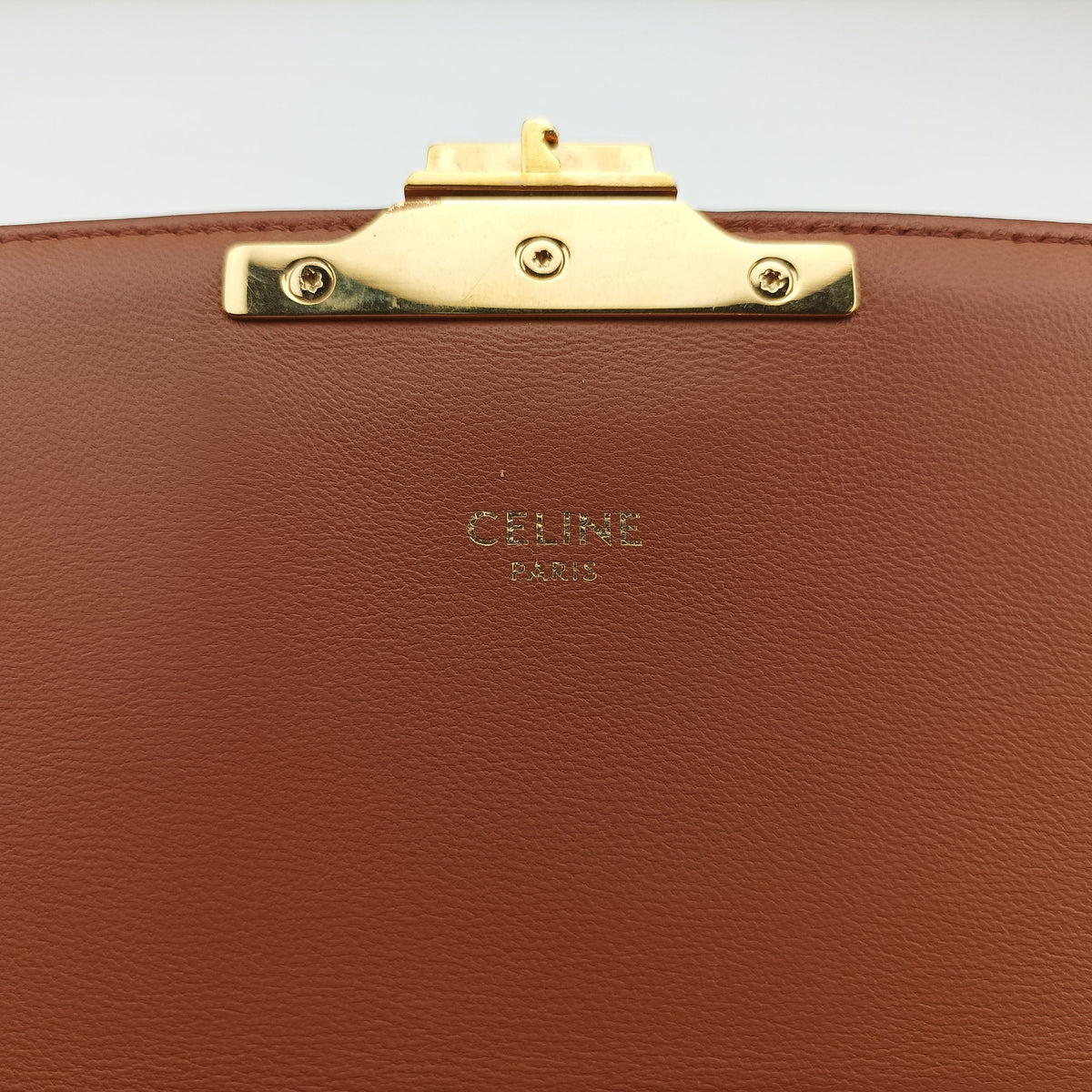Pre-owned Celine TRIOMPHE Brown PVC coated canvas  shoulderbag | stylenewstar