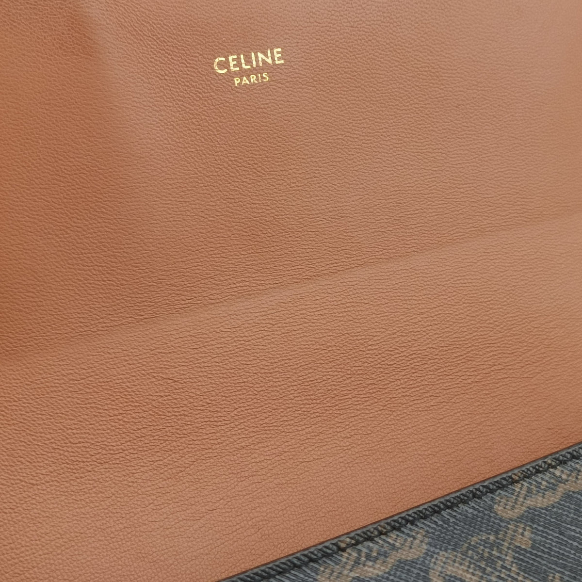 Pre-owned Celine TRIOMPHE Brown PVC coated canvas  shoulderbag | stylenewstar