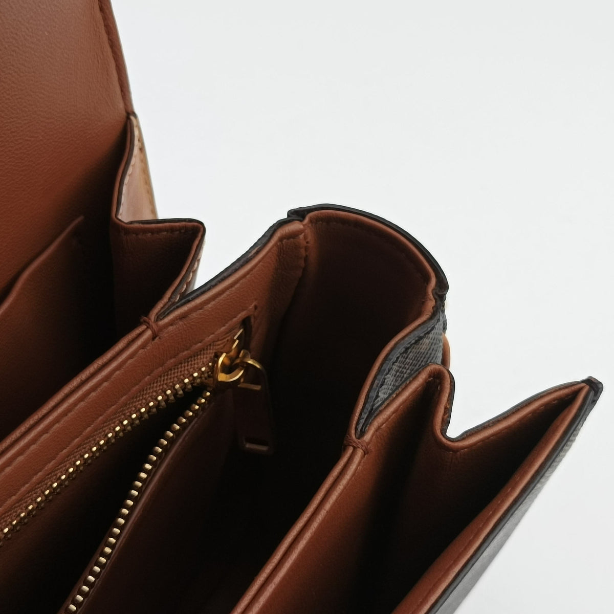 Pre-owned Celine TRIOMPHE Brown PVC coated canvas  shoulderbag | stylenewstar