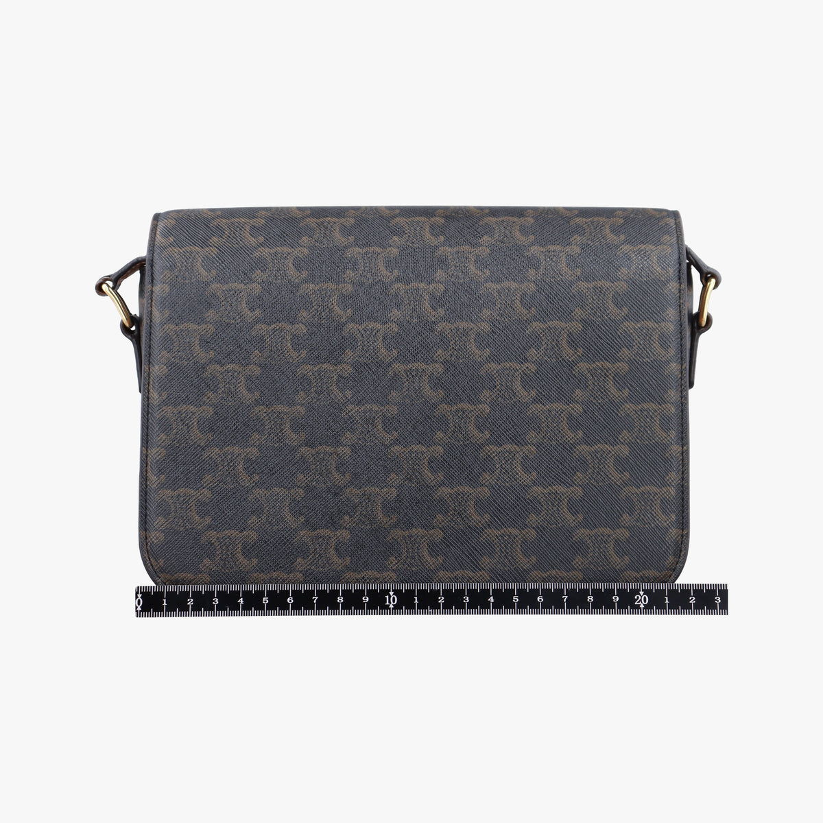 Pre-owned Celine TRIOMPHE Brown PVC coated canvas  shoulderbag | stylenewstar