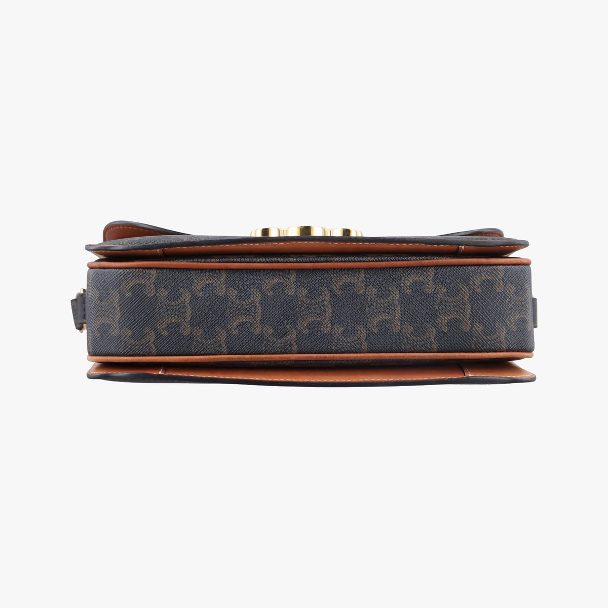 Pre-owned Celine TRIOMPHE Brown PVC coated canvas  shoulderbag | stylenewstar