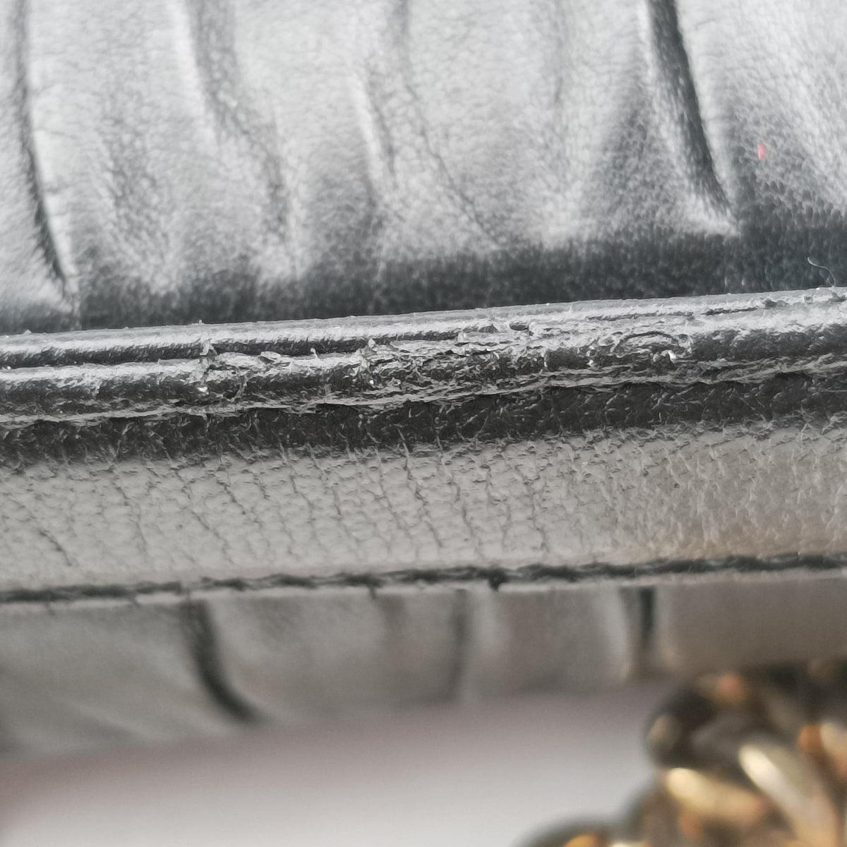 Pre-owned Prada Gaufre Sound Lock Black lambskin  shoulderbag | stylenewstar