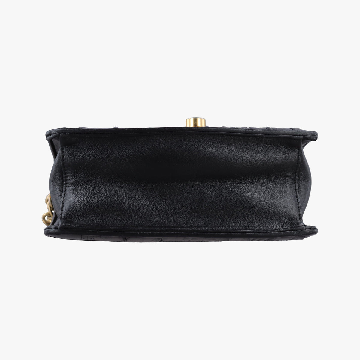 Pre-owned Prada Gaufre Sound Lock Black lambskin  shoulderbag | stylenewstar