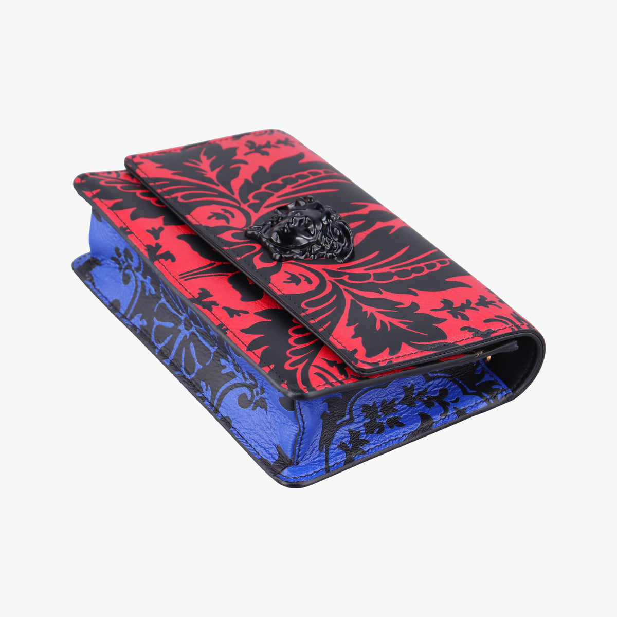 Pre-owned VERSACE Medusa Red×black Leather  shoulderbag | stylenewstar