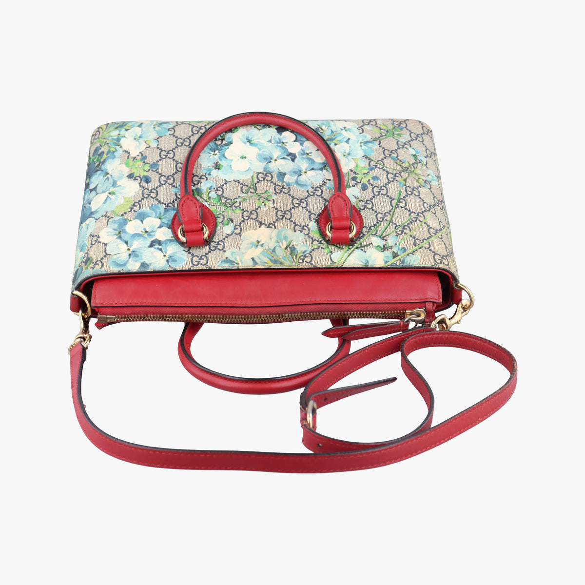 Secondhand Gucci GG Blooms beige×Red×Multicolour PVC coated canvas×Leather 409534 shoulderbag | stylenewstar
