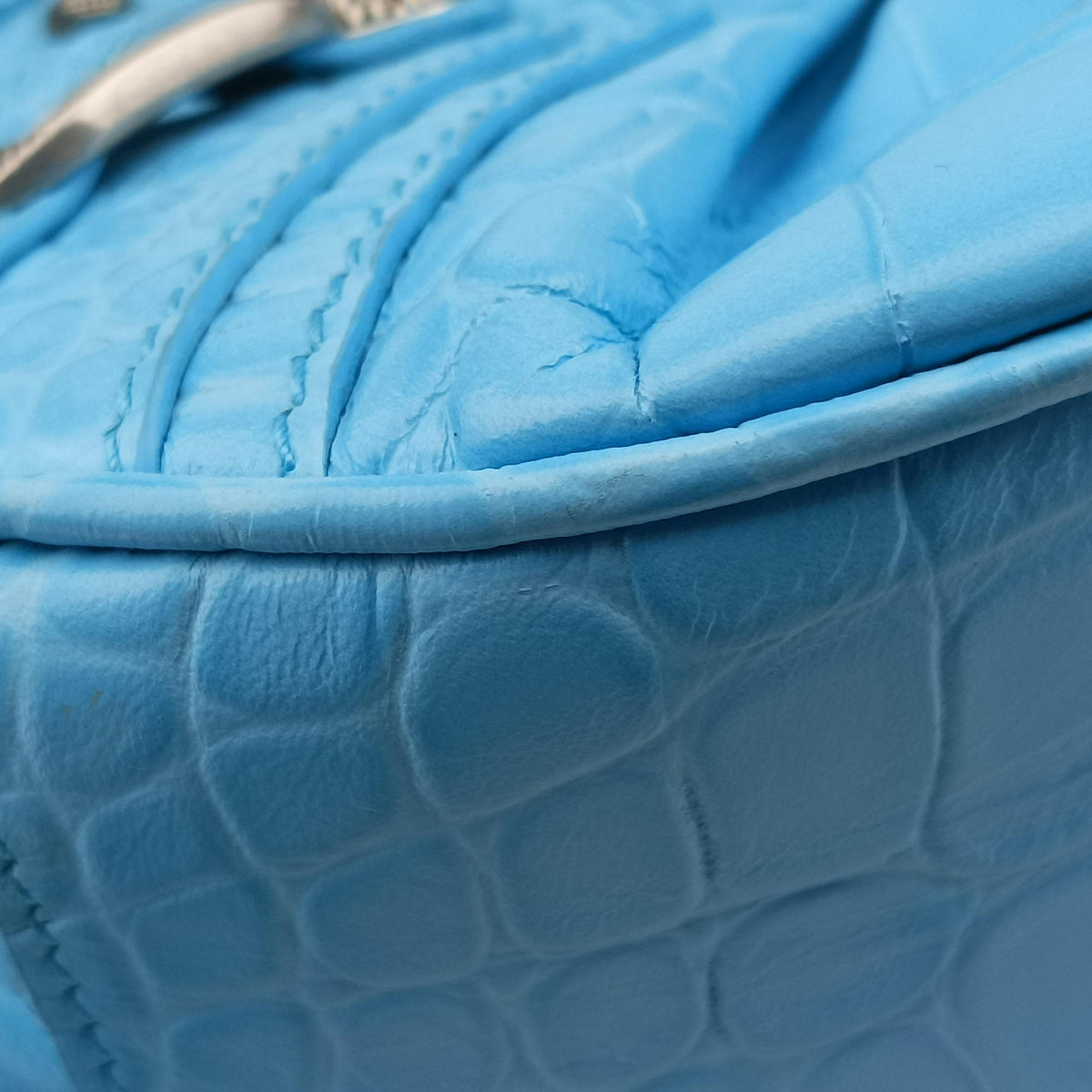Pre-owned Balenciaga Le Cagole Blue Leather  shoulderbag | stylenewstar
