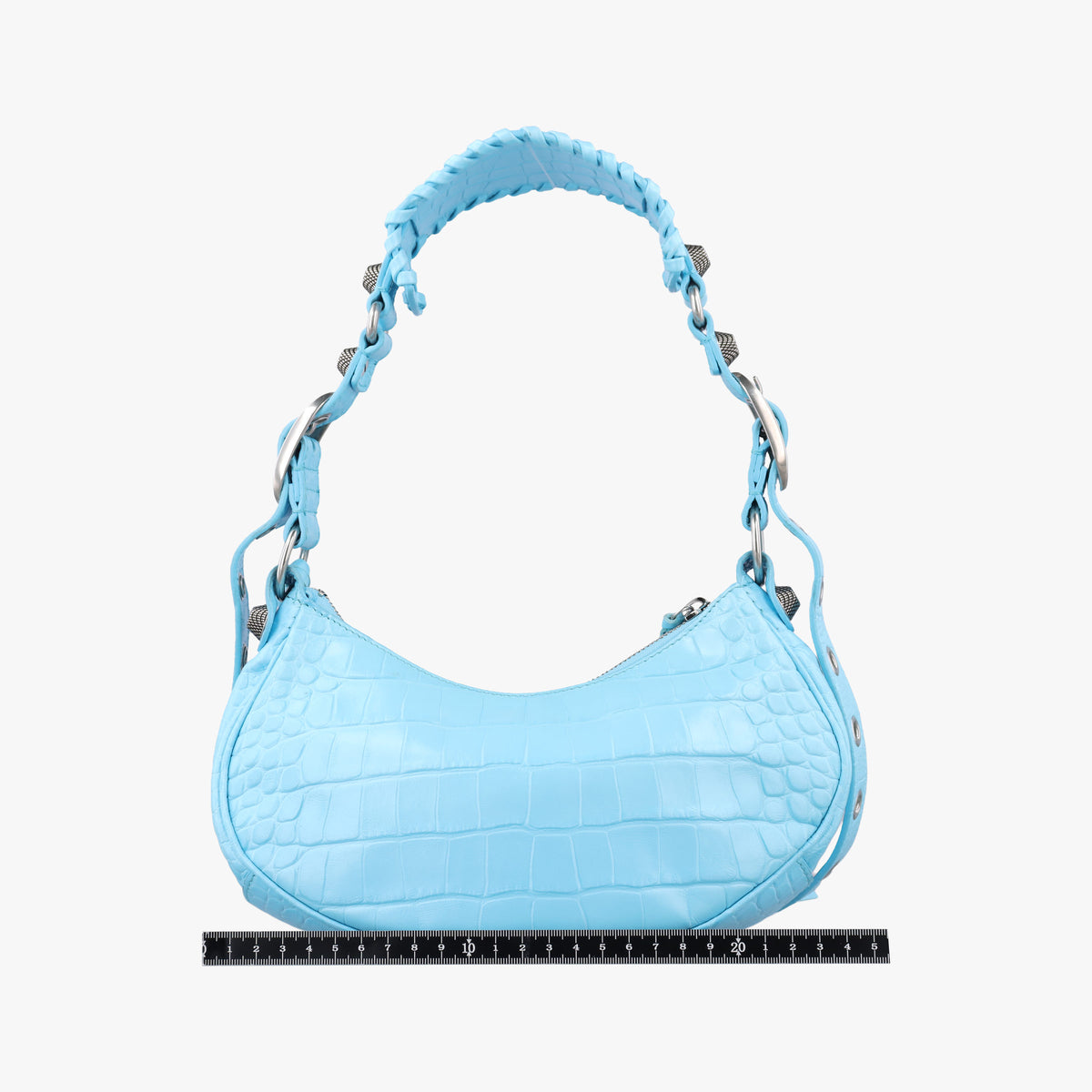 Pre-owned Balenciaga Le Cagole Blue Leather  shoulderbag | stylenewstar