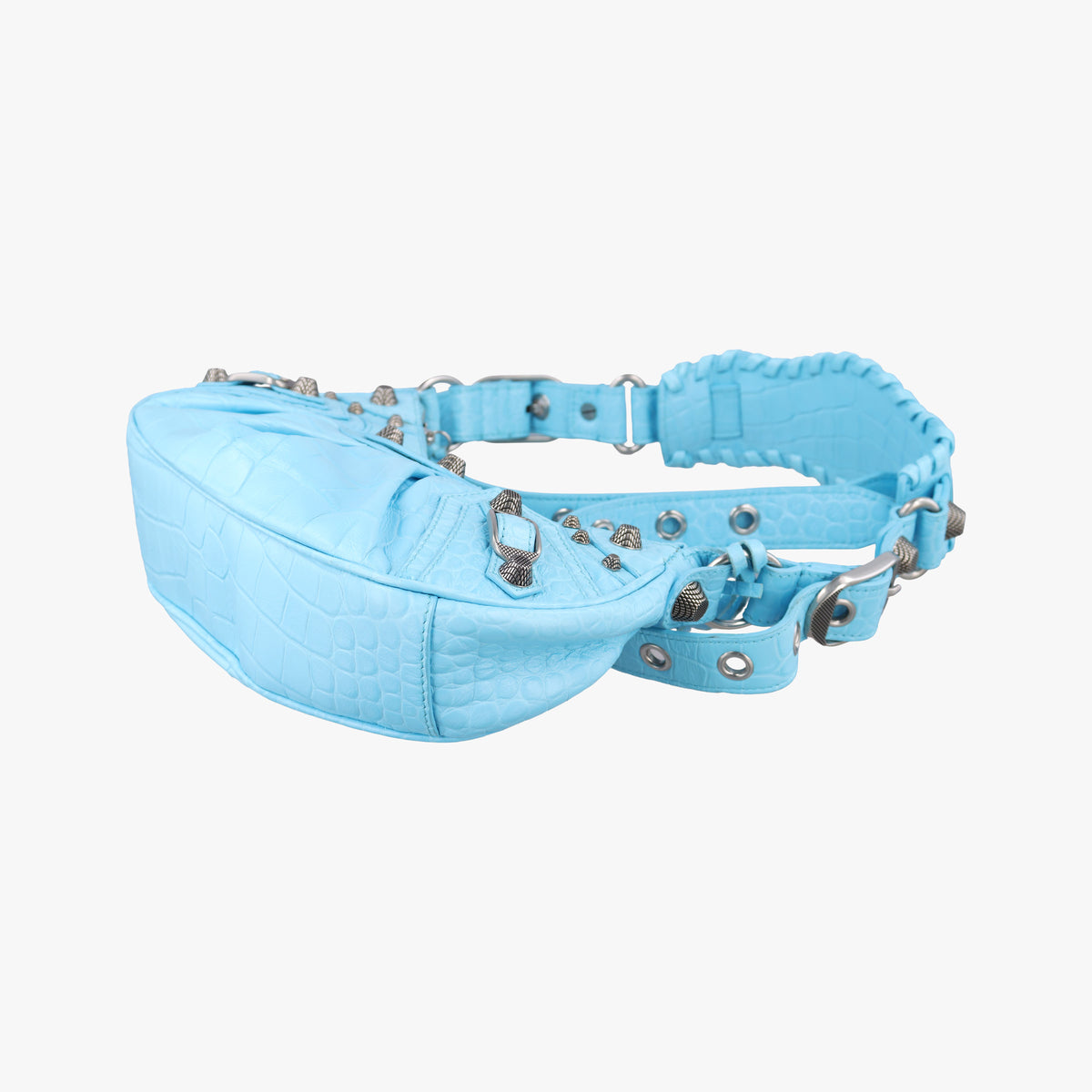 Pre-owned Balenciaga Le Cagole Blue Leather  shoulderbag | stylenewstar