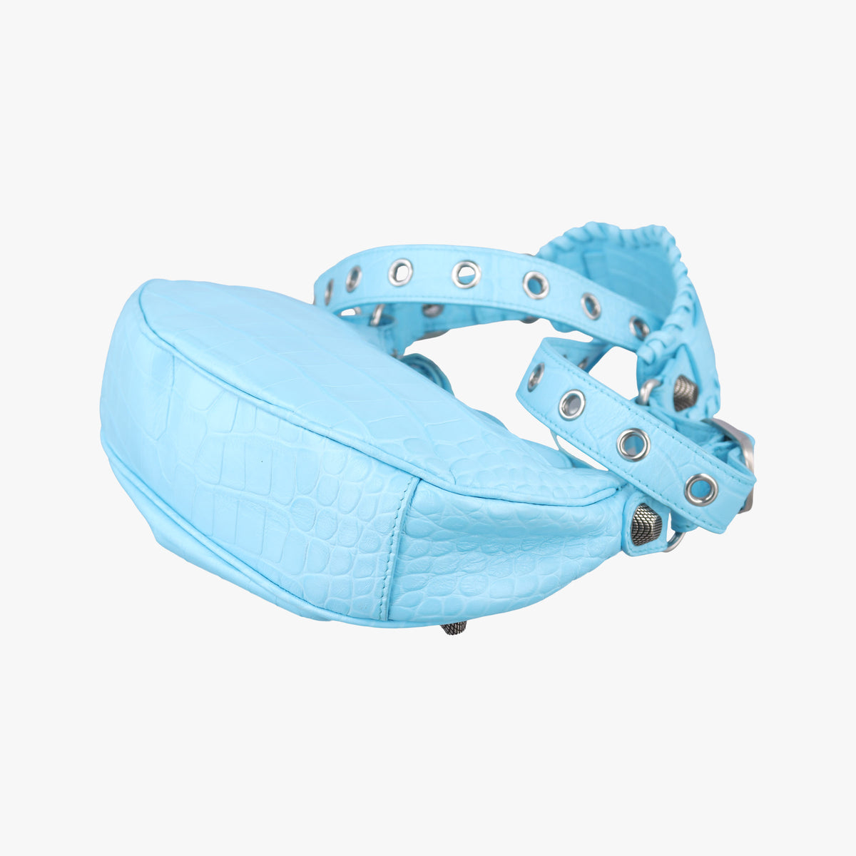 Pre-owned Balenciaga Le Cagole Blue Leather  shoulderbag | stylenewstar