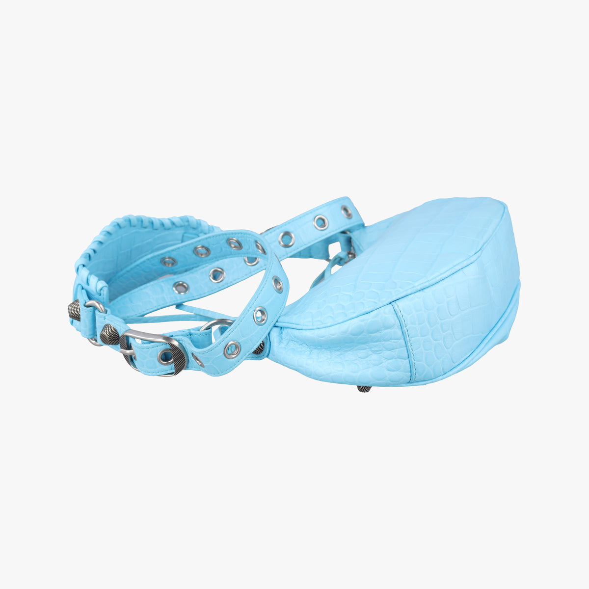 Pre-owned Balenciaga Le Cagole Blue Leather  shoulderbag | stylenewstar