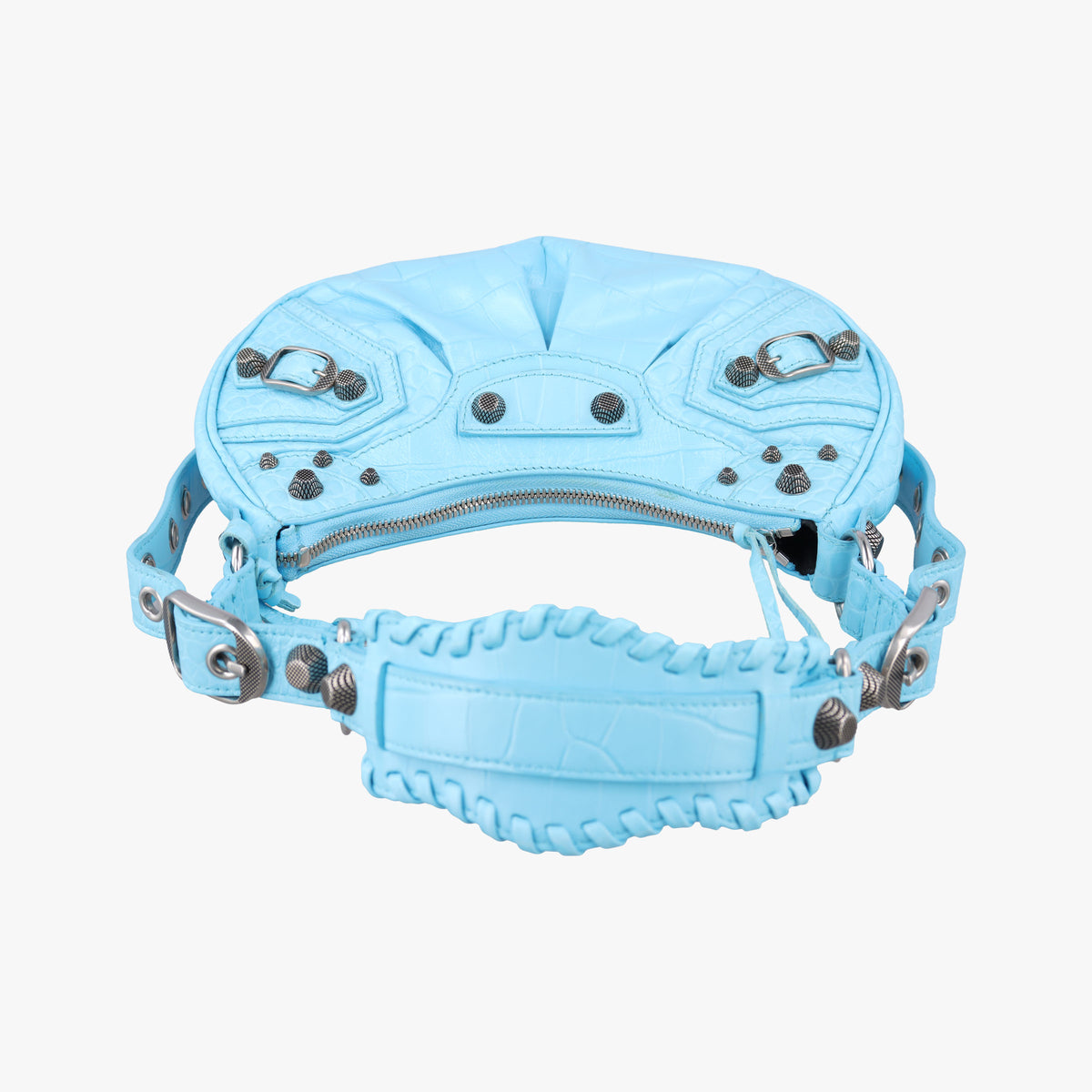 Pre-owned Balenciaga Le Cagole Blue Leather  shoulderbag | stylenewstar