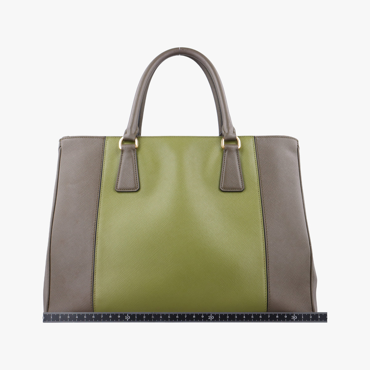 Pre-owned Prada Galleria Green SAFFIANO Leather B2274C handbag | stylenewstar