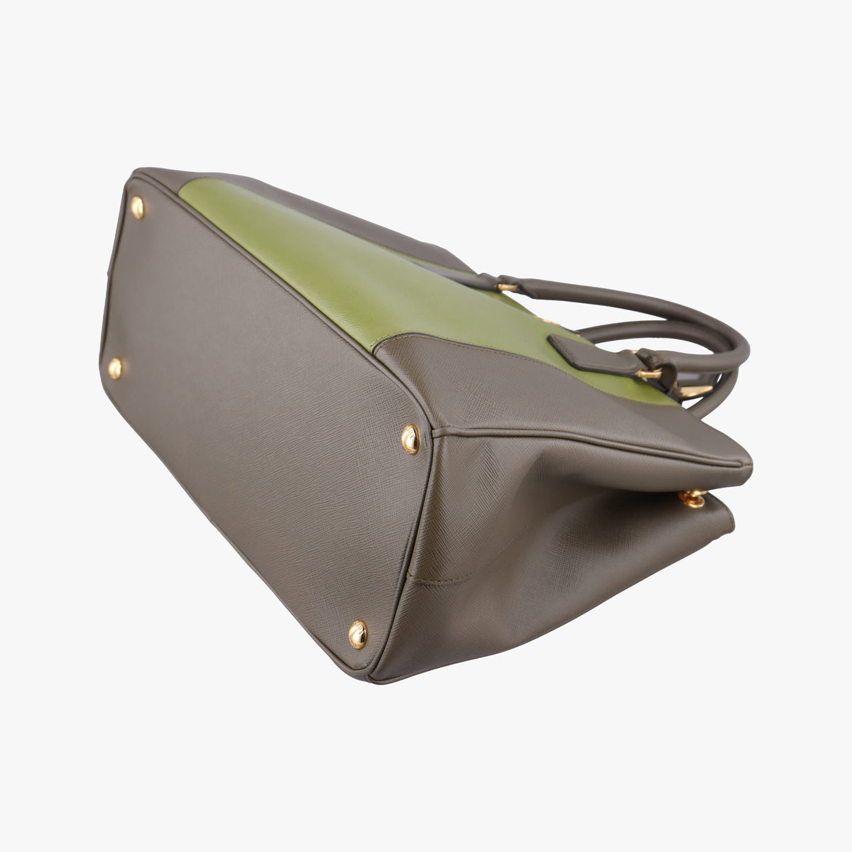 Pre-owned Prada Galleria Green SAFFIANO Leather B2274C handbag | stylenewstar