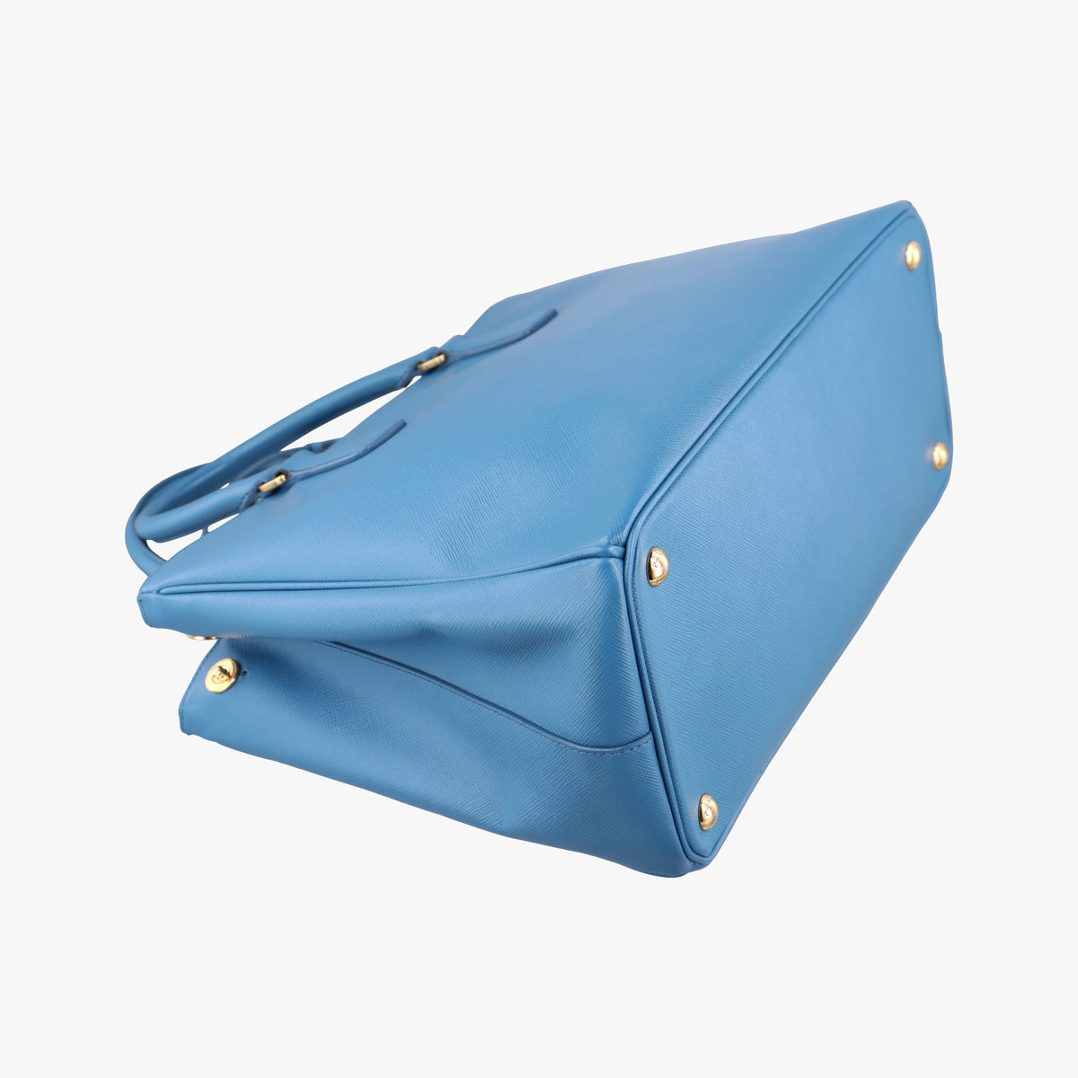 Pre-owned Prada Galleria Blue SAFFIANO Leather BN1786 shoulderbag | stylenewstar