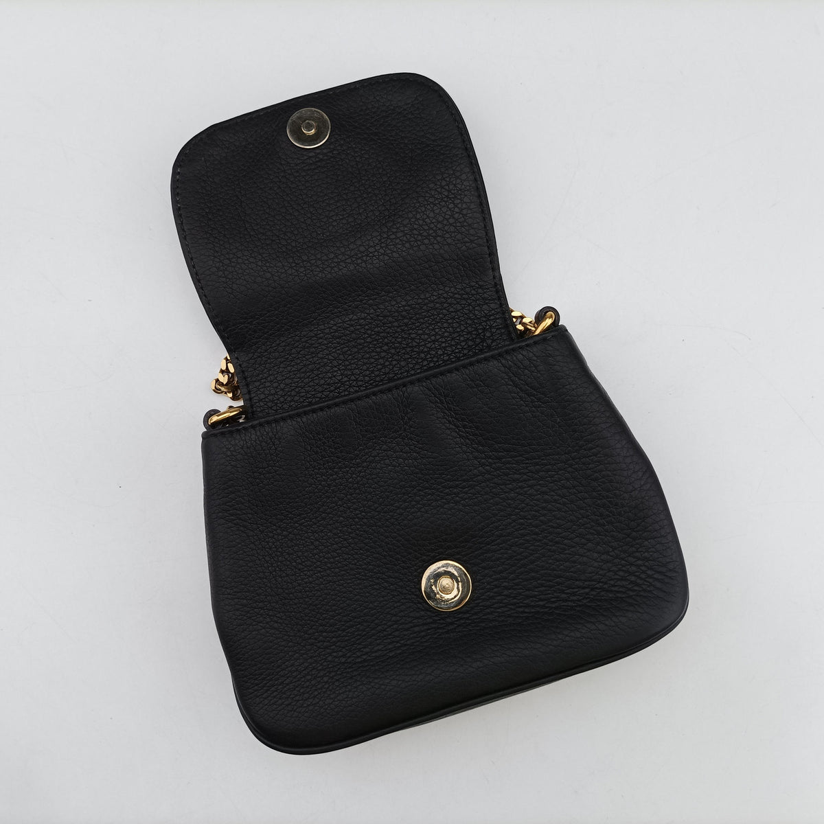 Pre-owned Gucci 1973 Double G Black Leather 251821 shoulderbag | stylenewstar