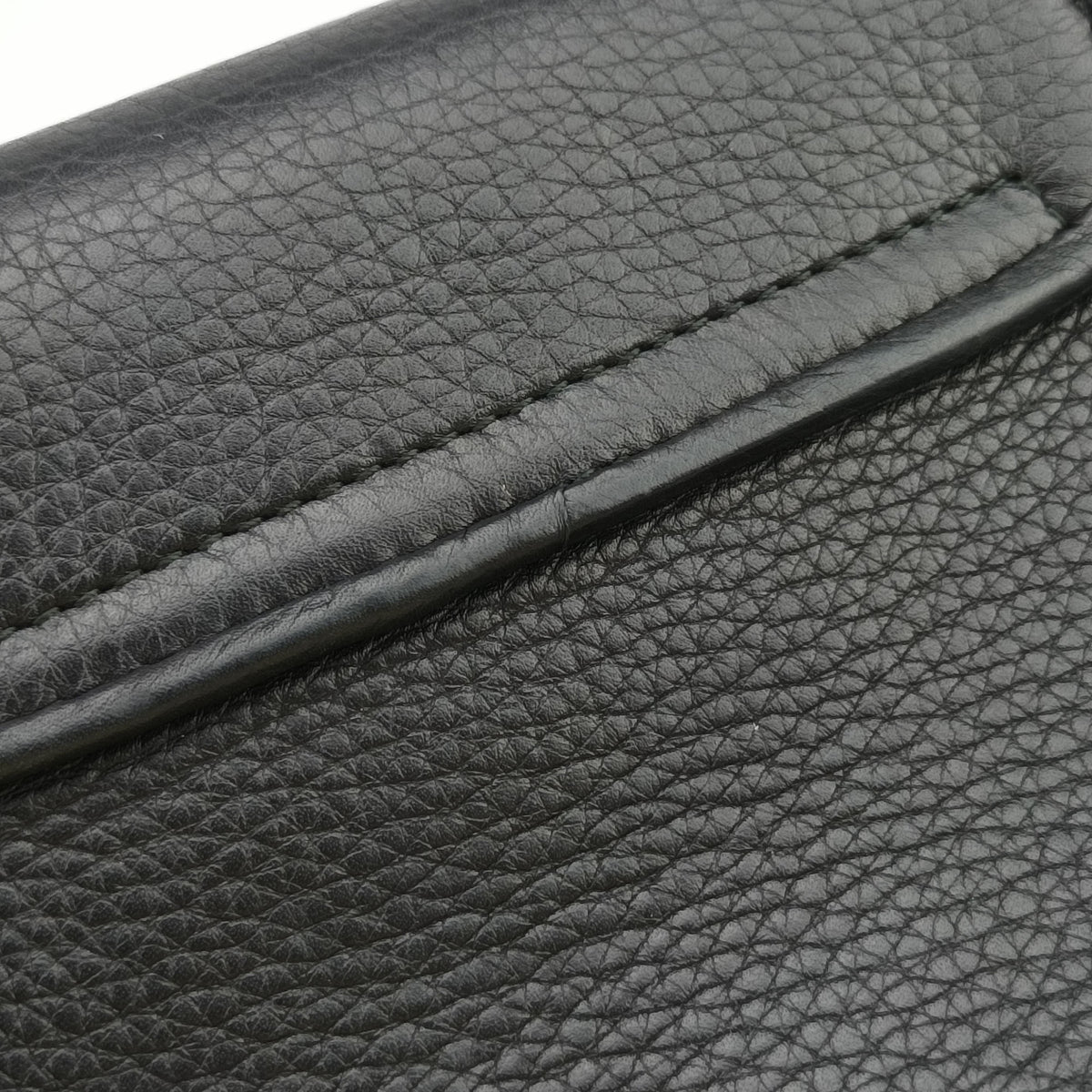 Pre-owned Gucci 1973 Double G Black Leather 251821 shoulderbag | stylenewstar