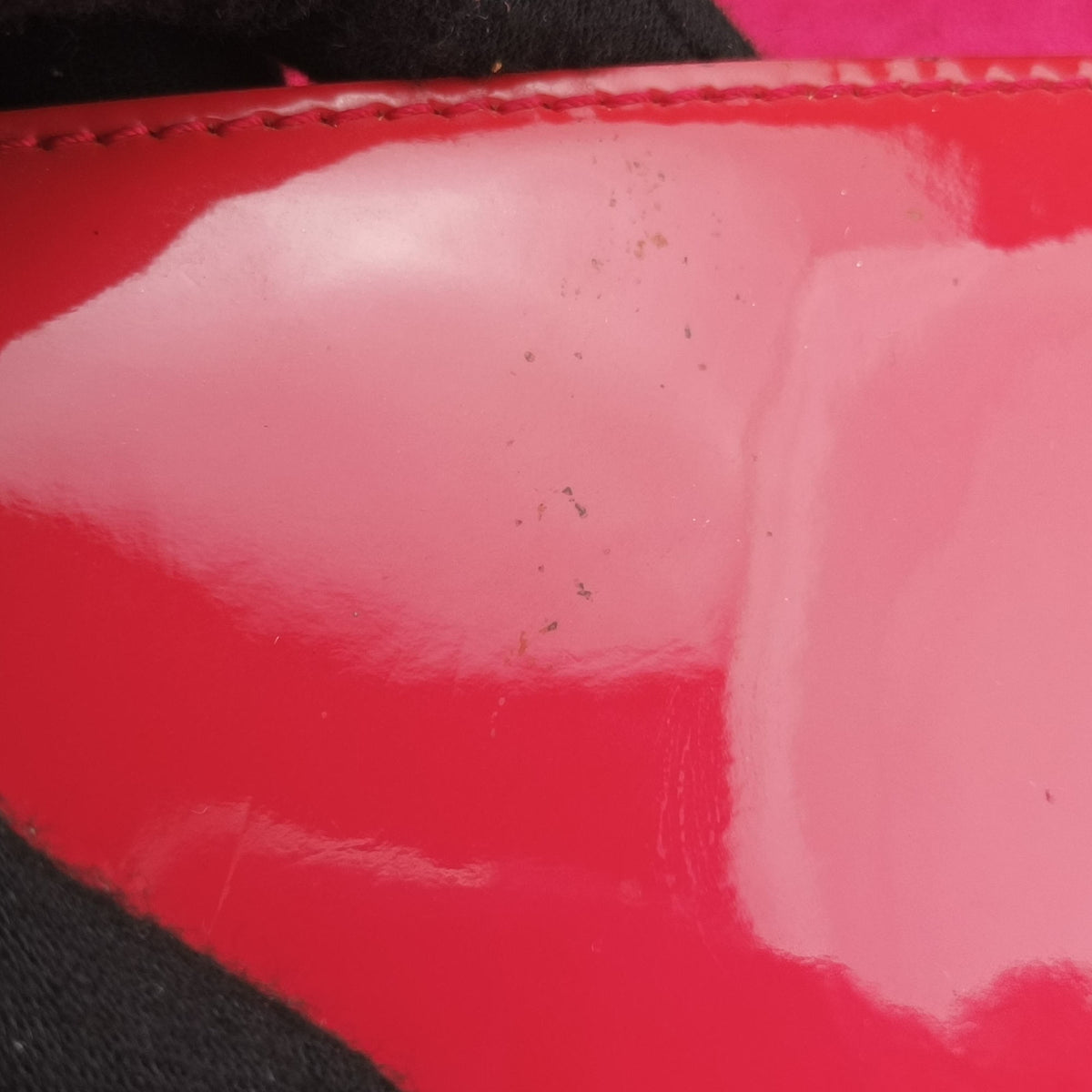 Pre-owned Gucci Bright Bit Red Patent Leather 317636 shoulderbag | stylenewstar