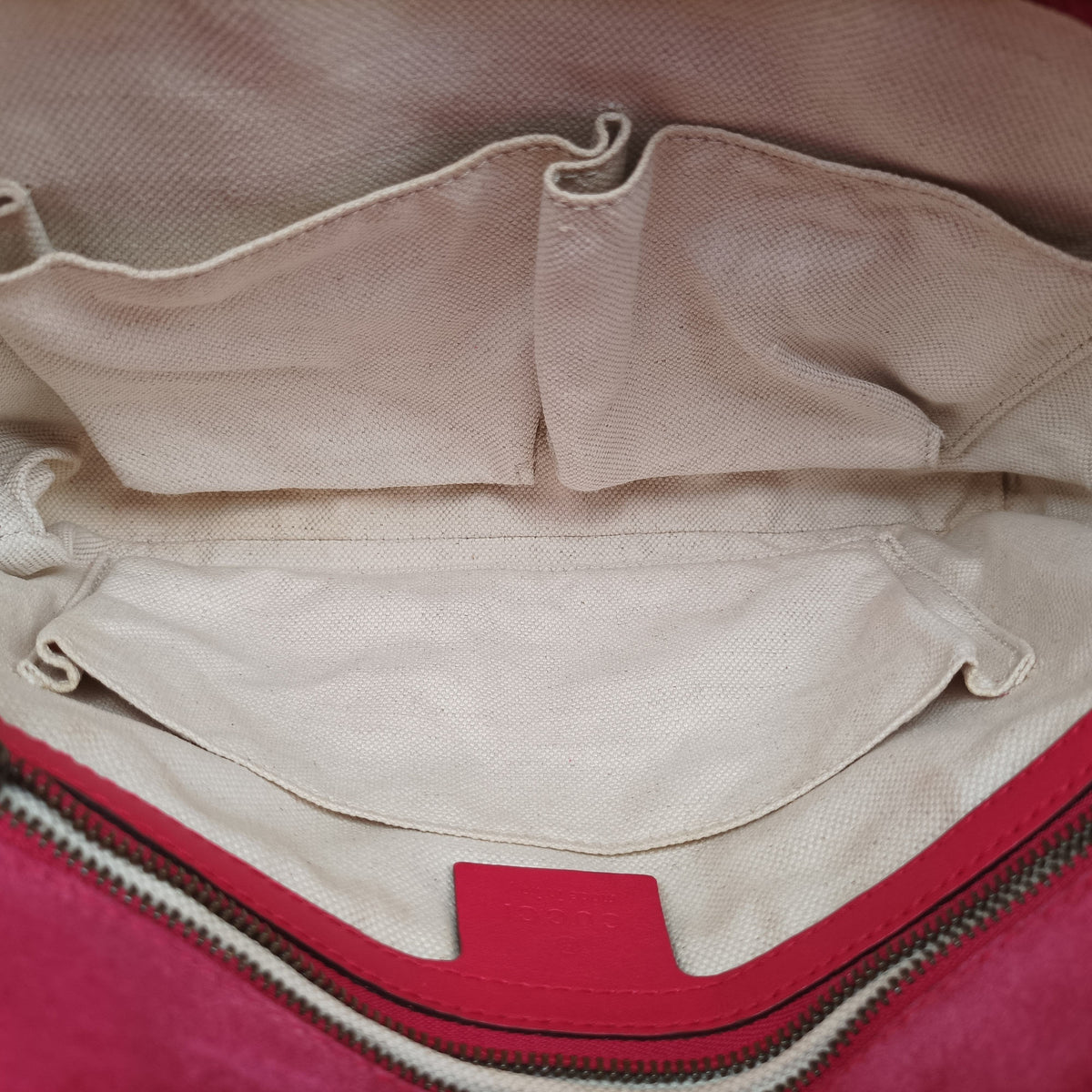 Pre-owned Gucci Bright Bit Red Patent Leather 317636 shoulderbag | stylenewstar