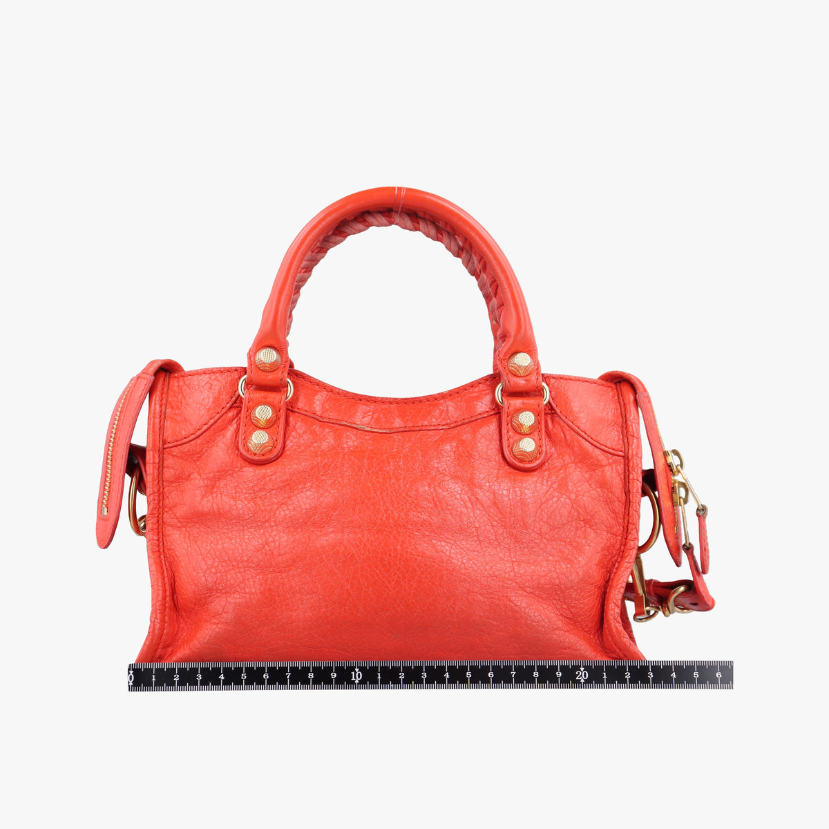 Pre-owned Balenciaga Classic City Mini Red lambskin  shoulderbag | stylenewstar