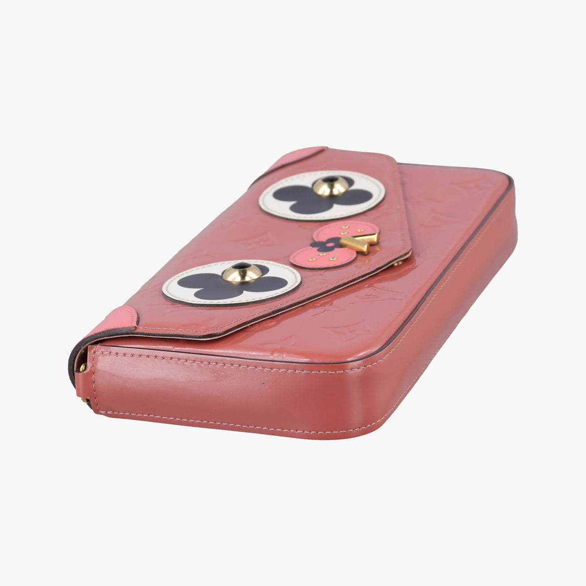 Secondhand Louis Vuitton Pochette FeLICIE rose pink×multi Vernis M62767 shoulderbag | stylenewstar