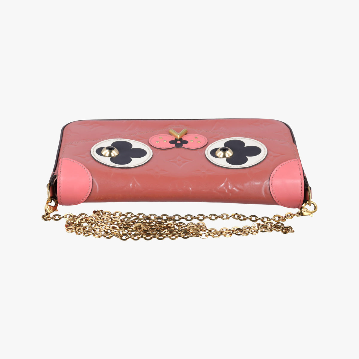 Secondhand Louis Vuitton Pochette FeLICIE rose pink×multi Vernis M62767 shoulderbag | stylenewstar
