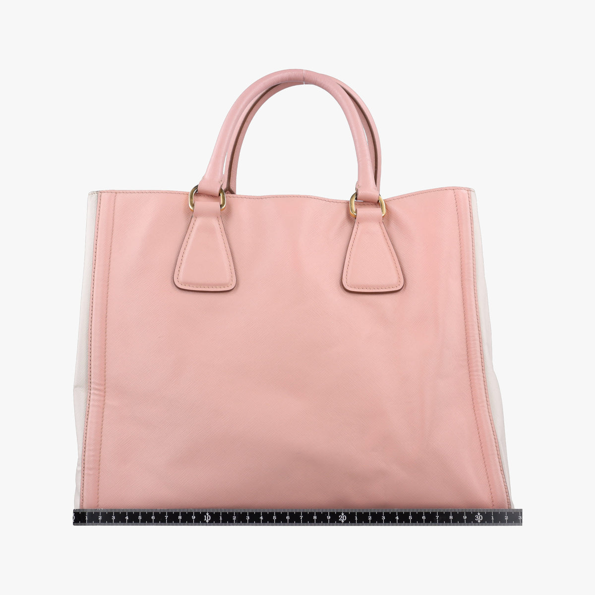 Pre-owned Prada Galleria Pink×White SAFFIANO Leather BN2438 shoulderbag | stylenewstar