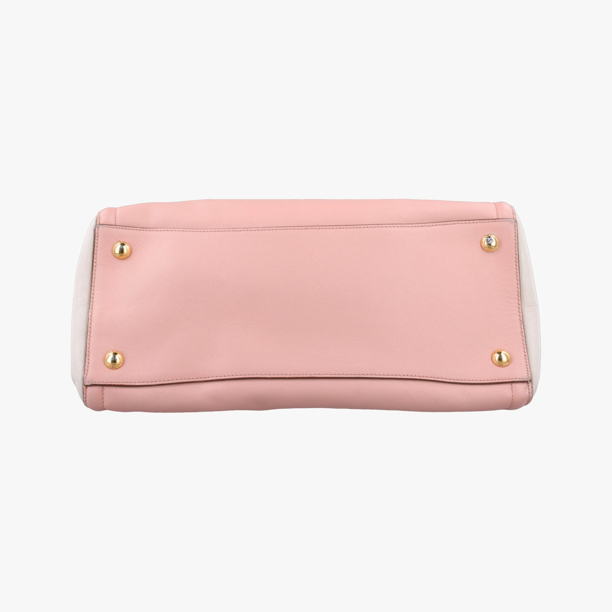 Pre-owned Prada Galleria Pink×White SAFFIANO Leather BN2438 shoulderbag | stylenewstar
