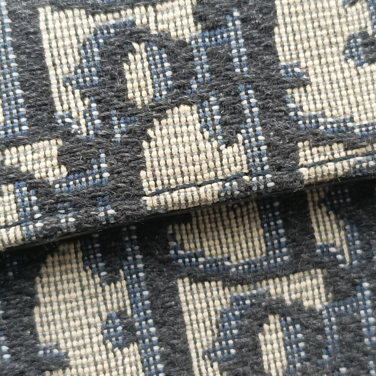 Secondhand Christian Dior Saddle Navy Jacquard × Leather  handbag | stylenewstar