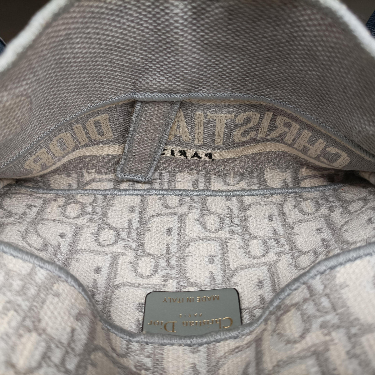 Pre-owned Christian Dior Saddle Grey jacquard  bum bag/waist bag | stylenewstar