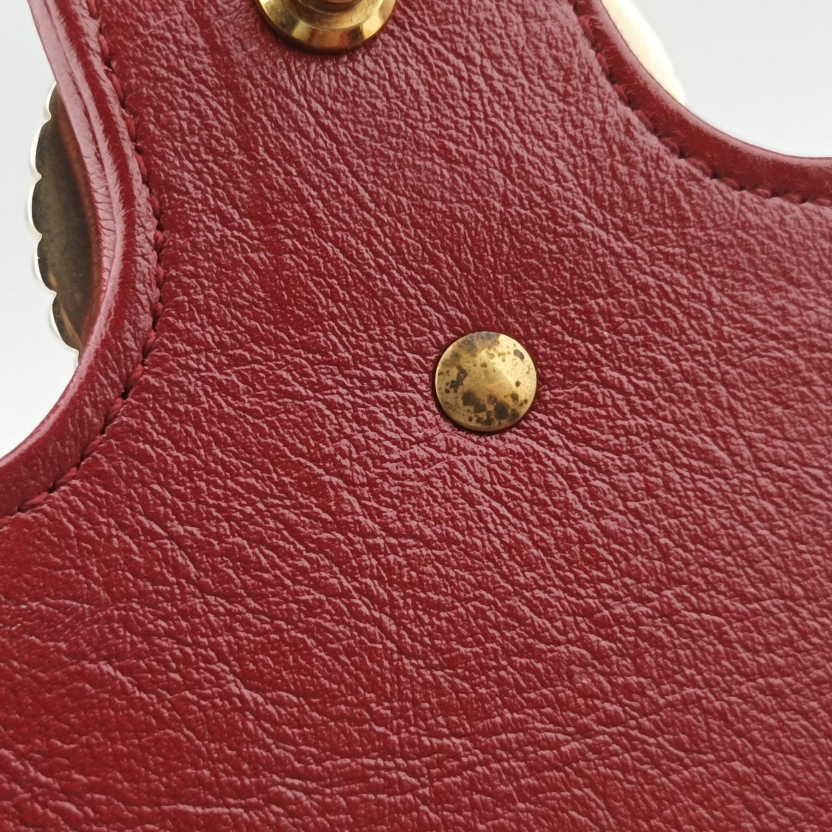 Pre-owned Gucci GG Marmont Black×Red Leather 583571 shoulderbag | stylenewstar