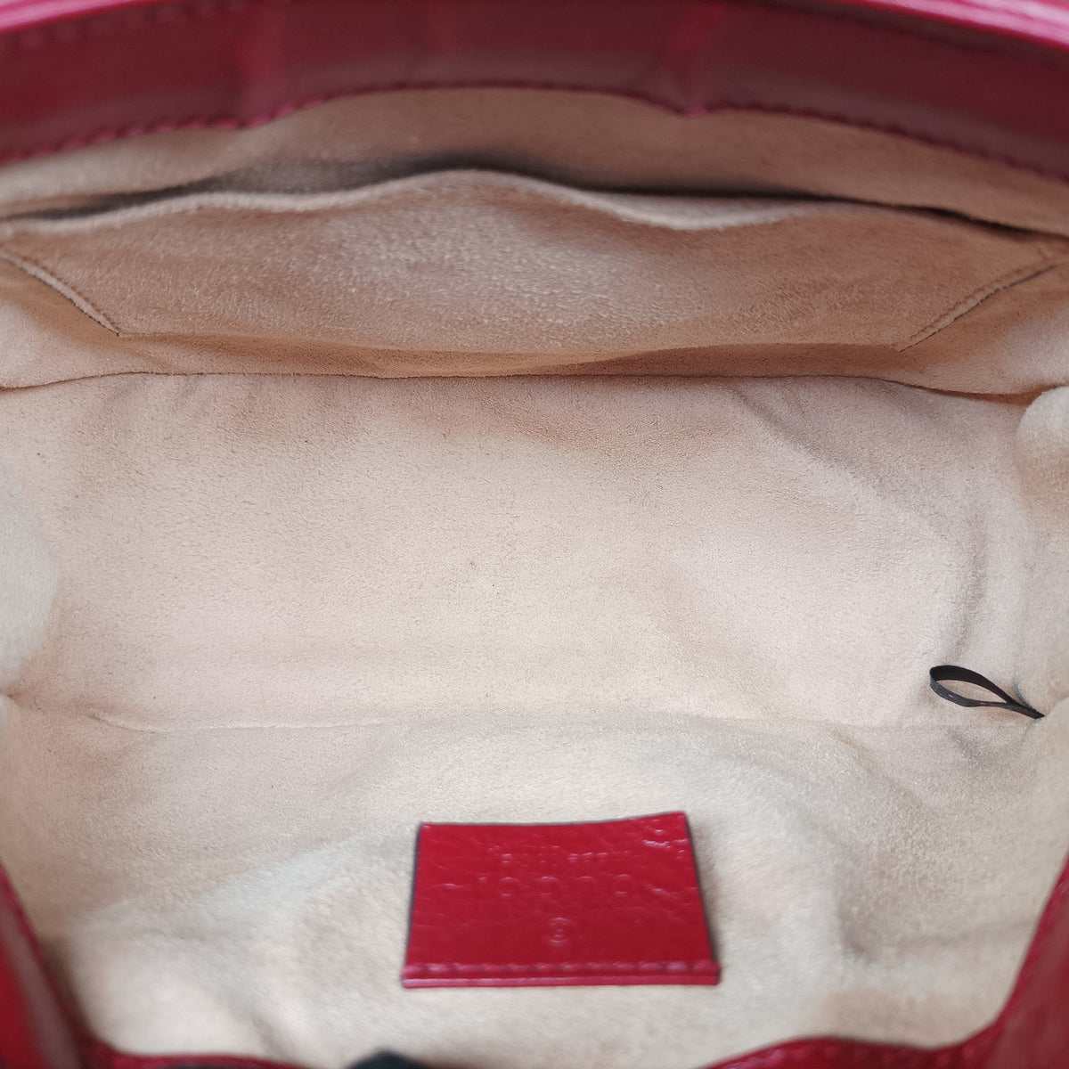 Pre-owned Gucci GG Marmont Black×Red Leather 583571 shoulderbag | stylenewstar