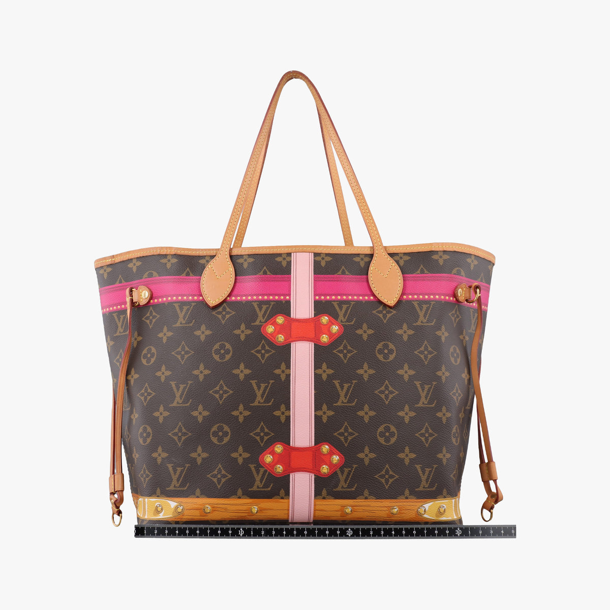 Pre-owned Louis Vuitton Neverfull MM Summer Trunk brown×Multicolor Monogram Canvas M41390 shoulderbag | stylenewstar