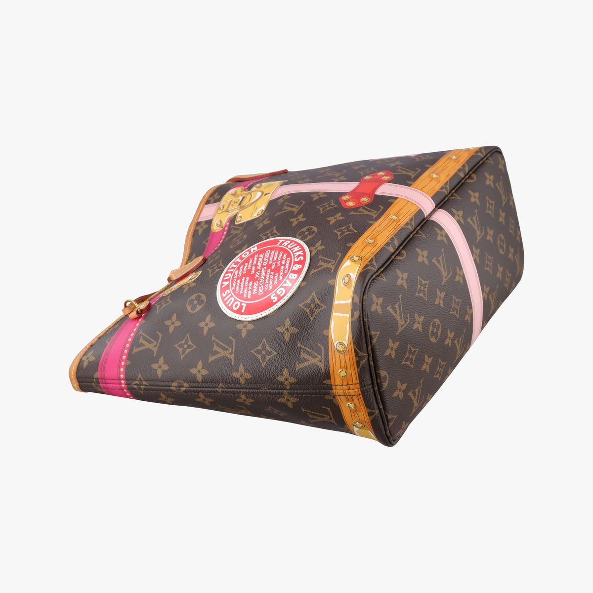 Pre-owned Louis Vuitton Neverfull MM Summer Trunk brown×Multicolor Monogram Canvas M41390 shoulderbag | stylenewstar
