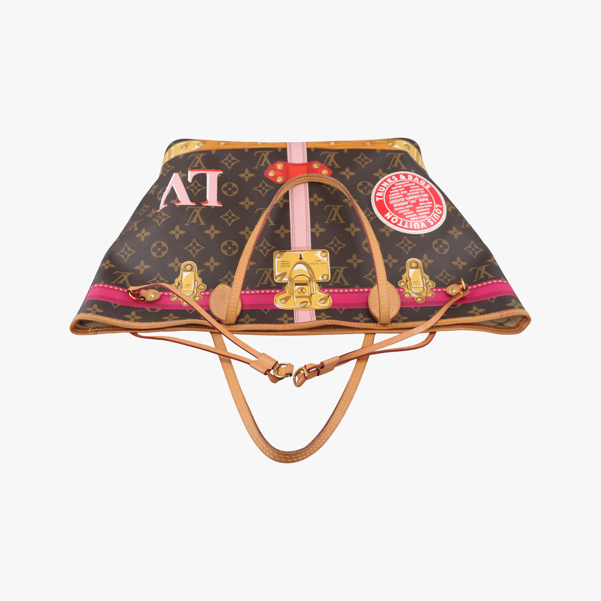Pre-owned Louis Vuitton Neverfull MM Summer Trunk brown×Multicolor Monogram Canvas M41390 shoulderbag | stylenewstar
